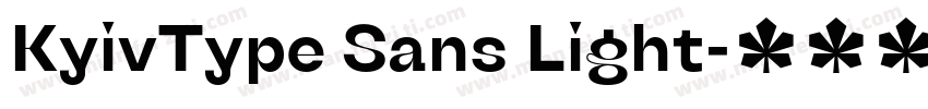KyivType Sans Light字体转换